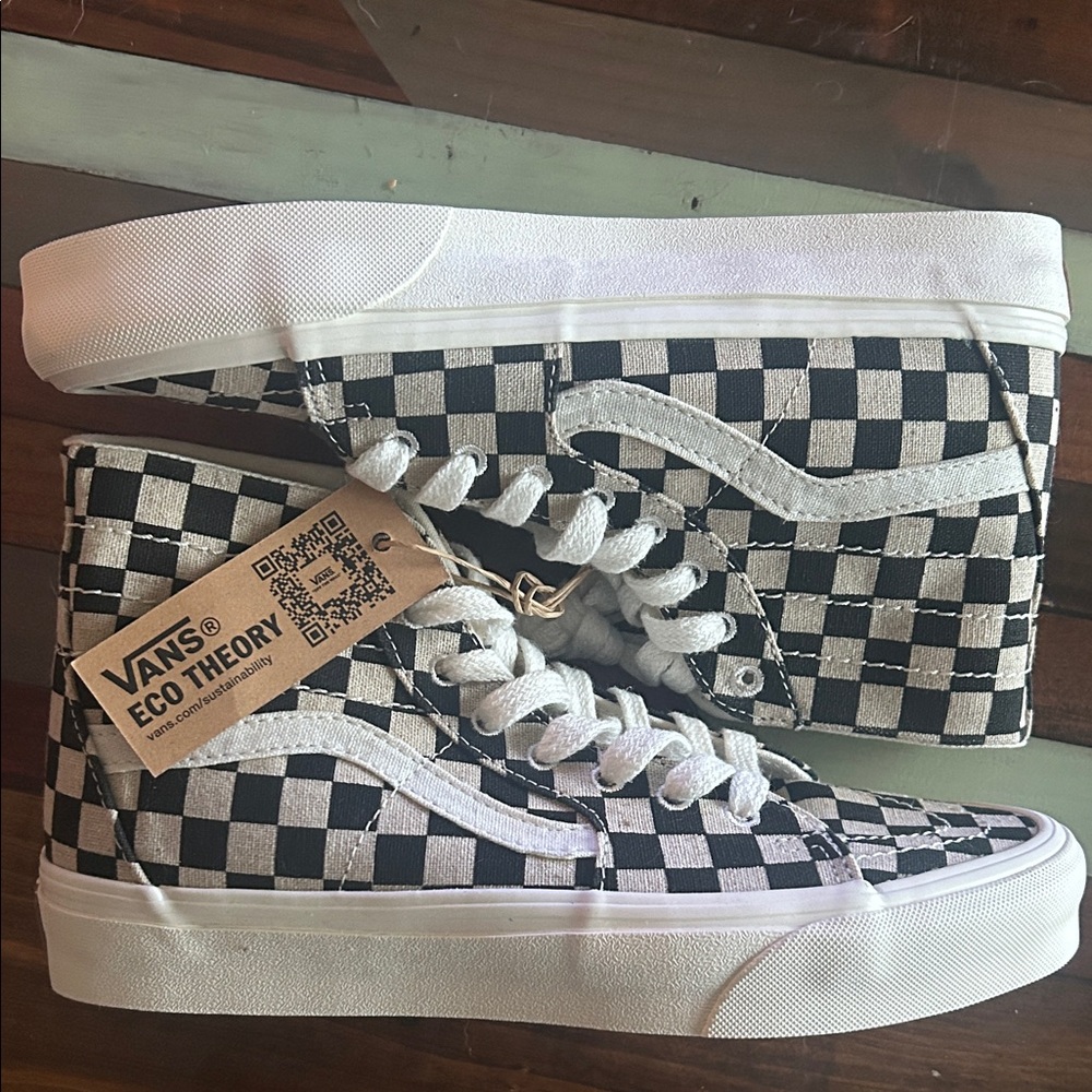 Vans Eco Theory Black and White Checkered High-Tops